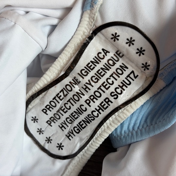 NEW Cupshe blue and white one shoulder one piece swimsuit - Picture 5 of 8